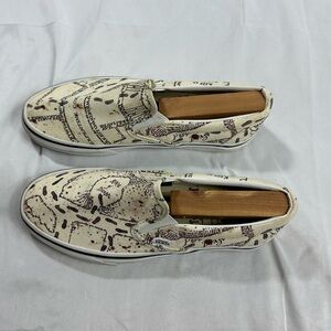 Vans x Harry Potter Slip On Marauder's Map Sneakers W 8 M 6.5 *RARE & LIMITED*